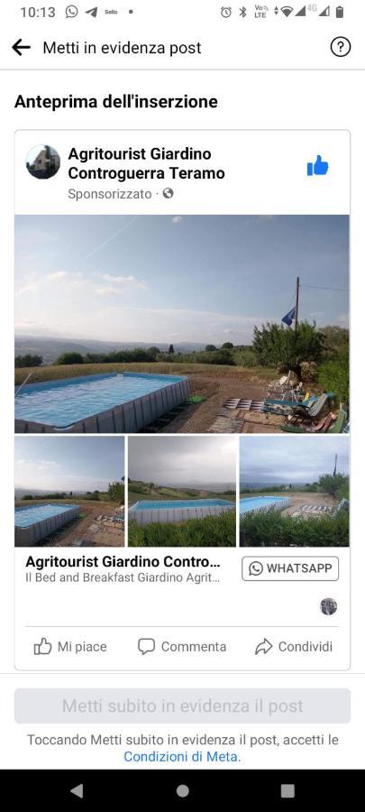 Bed&Breakfast Giardino Agritourist Controguerra Eksteriør billede